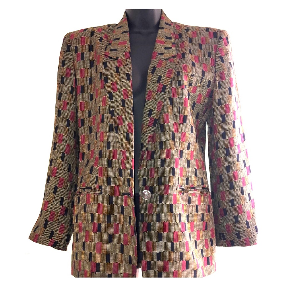Nice multi patterned blazer.
